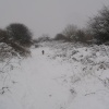 Rear of the firestation in the snow, Millom, Cumbria
