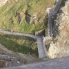 What a climb it is to reach the top of the cliff to see the ruins of Tintagel in Cornwall.