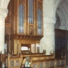 Malmesbury Abbey Organ inside the Abbey, Wiltshire.