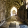 The cloisters at Gloucester Cathedral