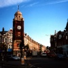 Clock Tower in the center of Crouch End district, Greater London