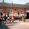 Morris Dancers at Kidderminster Severn Valley Railway station in the mid-1980s.