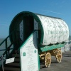 Gypsy caravan on Brighton Pier, Brighton, East Sussex