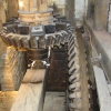 Water mill machinery at Batemans, Rudyard Kipling's home in Burwash, East Sussex.