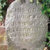 Mid-Victorian message for road menders at Breinton, Herefordshire