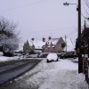 Pub in the village of Churchill, Oxfordshire, on a snowy day 2007