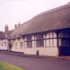 The main street at Long Crendon, Bucks. The pub in the middle distance is now the Eight Bells.