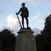 Monument outside Winchester Cathedral, Winchester, Hampshire