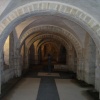 Crypt of Winchester Cathedral and 'Sound II' sculpture, Winchester, Hampshire