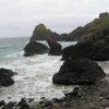 Kynance Cove, the Lizard, Cornwall, in 'British' weather, ie overcast, damp and windy.