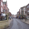 Looking down into town from Ruff Lane. Ormskirk, Lancashire
