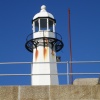Lighthouse on Smeaton's Pier.  St. Ives, Cornwall.