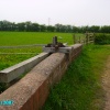 An old sluice gate to control the water flow around the fields in Littleborough in Nottinghamshire