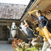 The collection of ship figures inside the Abbey Garden, Tresco, Isles of Scilly