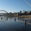 view of Newcastle with the bridges and the law courts to the right.