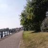 Pathway at the side of The River Trent leading to Beeston Marina at Beeston, Nottinghamshire.