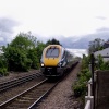 View of Midland Mainline Train approaching Beeston Railway Station, Beeston, Nottinghamshire.