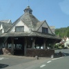 The old Yarn Market in the medieval village of Dunster in Somerset.