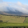 Mist over Pendle hill, looking from the top of Noggarth.
