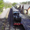 Great old steam engine now a show piece at Hawes station in Wensleydale