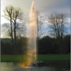 the emperor fountain at dusk - chatsworth house