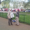 Participant at Speaker's Corner, London