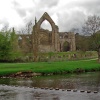 Bolton Abbey and River Wharfe, North Yorkshire, England.