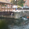 Kids having a swim at Albert Dock, Liverpool