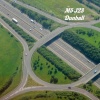 Aerial view of M5 Motorway Junction 23 at Dunball