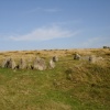 Nine Maidens stone circle at Belstone Tor on Dartmoor, Devon