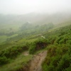 Looking back on the trail to Mam Tor