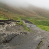 Landslide on route below Mam Tor , Near Castleton