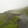 Landslide on the road below Mam Tor