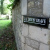 Sign to grave of C.S. Lewis