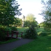 Clock Tower on Bowling Green island. Lichfield.
