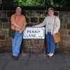 Gordon & Pattie at Penny Lane, Liverpool