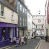 Totnes, Devon - old shops and arch