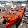 Tanker in dry dock - Falmouth, Cornwall