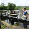 Lock gates at Saltford, Somerset
