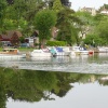 Upper weir on the Avon at Saltford, Somerset