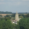 Empingham village from Rutland Water dam, Rutland