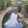 River Brent viewed from Ealing Road in Alperton, Greater London