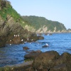 Fishing in the bay at Combe Martin, Devon