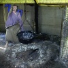 Hut interior at Iceni Village & Museum, Norfolk
