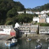 View from harbor wall at Clovelly, Devon