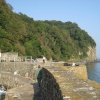 View from harbour wall in Clovelly, Devon