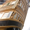 The stern of HMS Victory, Portsmouth, Hampshire