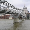 The Millennium Bridge over the Thames in the City of London