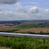 The view from the top of Bolsover looking across Derbyshire