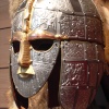 Replica of helmet found in boat burial, Sutton Hoo, Woodbridge, Suffolk